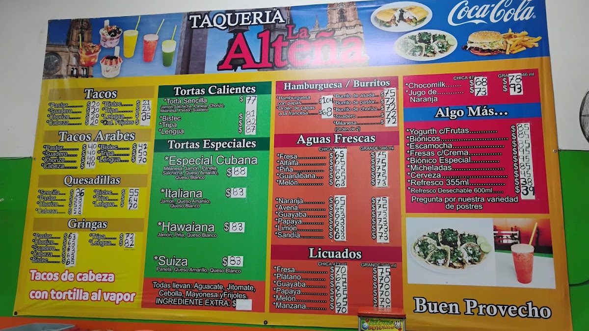 La Alteña Taquería Menu - Image 2
