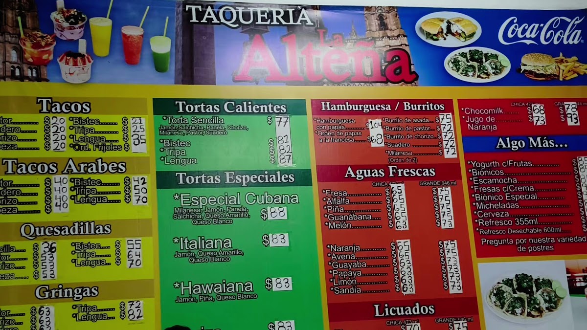 La Alteña Taquería Menu - Image 3